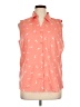 Basic Editions Orange Sleeveless Button-Down Shirt Size XL - photo 1