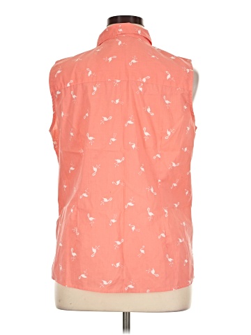 Basic Editions Sleeveless Button-Down Shirt (view 2)