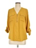 Express 100% Polyester Yellow 3/4 Sleeve Blouse Size M - photo 1