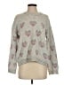 Splendid Hearts Gray Pullover Sweater Size S - photo 1