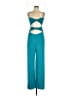 Topshop Color Block Teal Jumpsuit Size 12 - photo 1