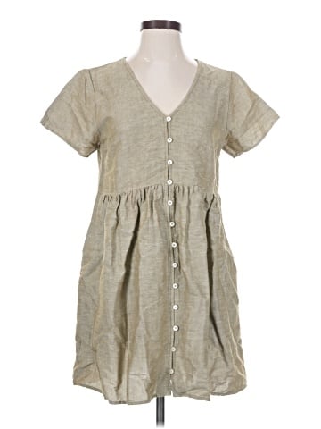 Madewell Linen-Blend Alexandra Button-Front Mini Dress (view 1)
