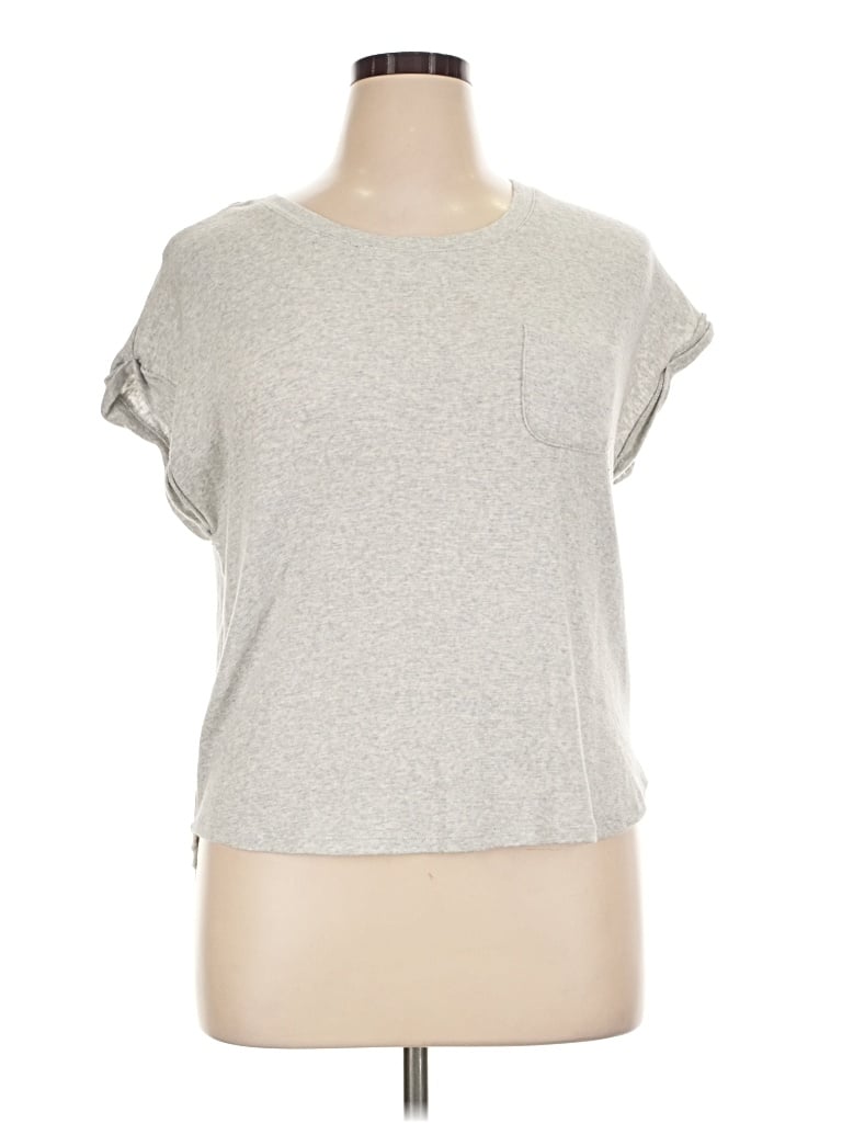 Pre-owned Marled Short Sleeve T-shirt In Gray