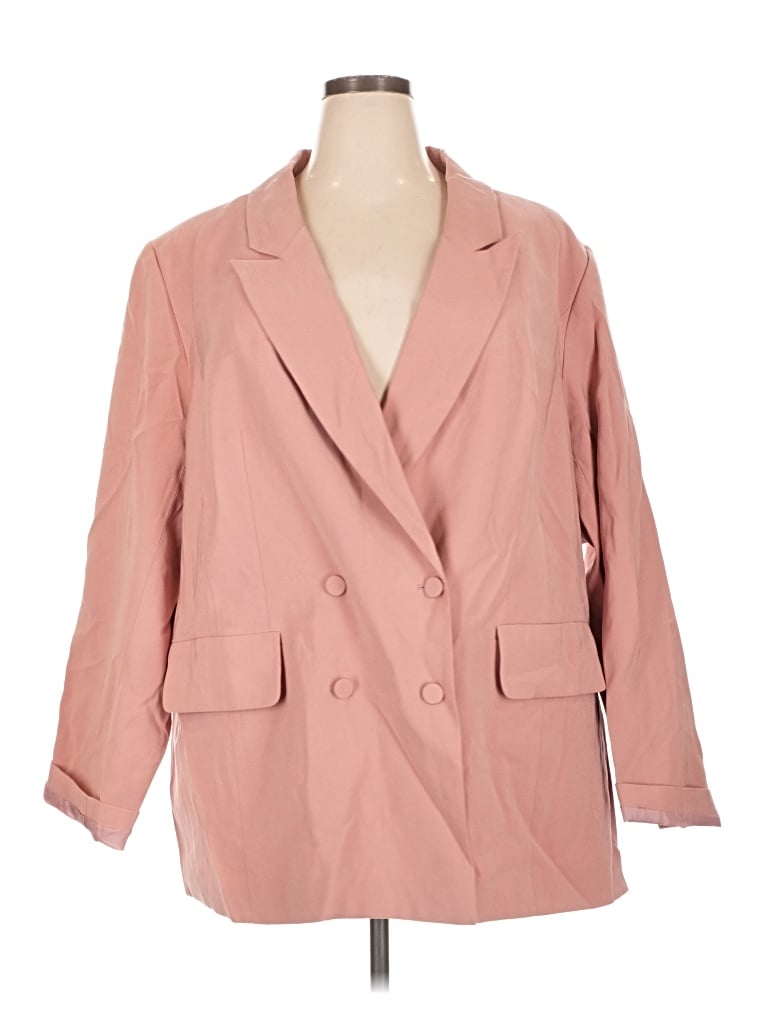 Eloquii Blazer Jacket In Pink