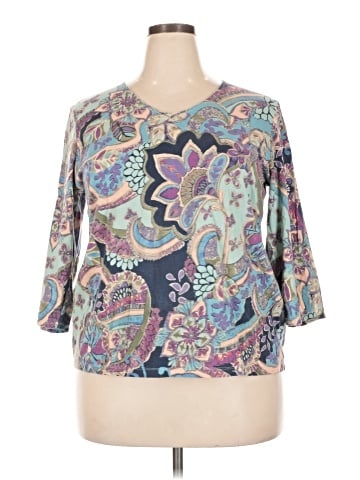 Chico's 3/4 Sleeve T-Shirt (view 1)