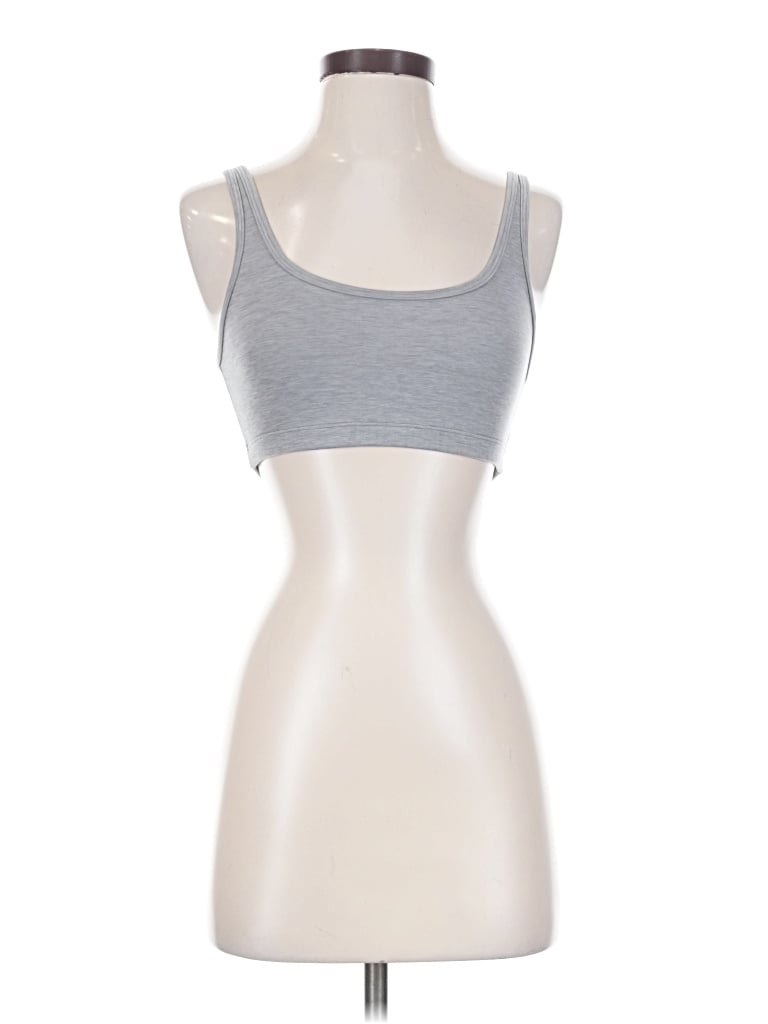 Pre-owned Tna Tank Top Gray Strapless Neckline Tops