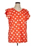 Unbranded Polka Dots Red Orange Short Sleeve T-Shirt Size XL - photo 1