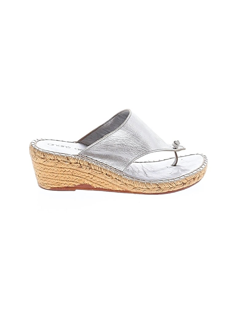 Pre-owned Andre Assous Wedges In Silver