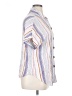 Apt. 9 100% Rayon Stripes White Short Sleeve Button-Down Shirt Size XL - photo 4