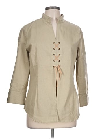 Assorted Brands 3/4 Sleeve Button-Down Shirt (view 1)