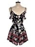 Trixxi 100% Polyester Floral Black Romper Size S - photo 2