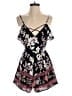 Trixxi 100% Polyester Floral Black Romper Size S - photo 1