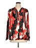 Ruby Rd. 100% Polyester Red Long Sleeve Blouse Size XL - photo 1