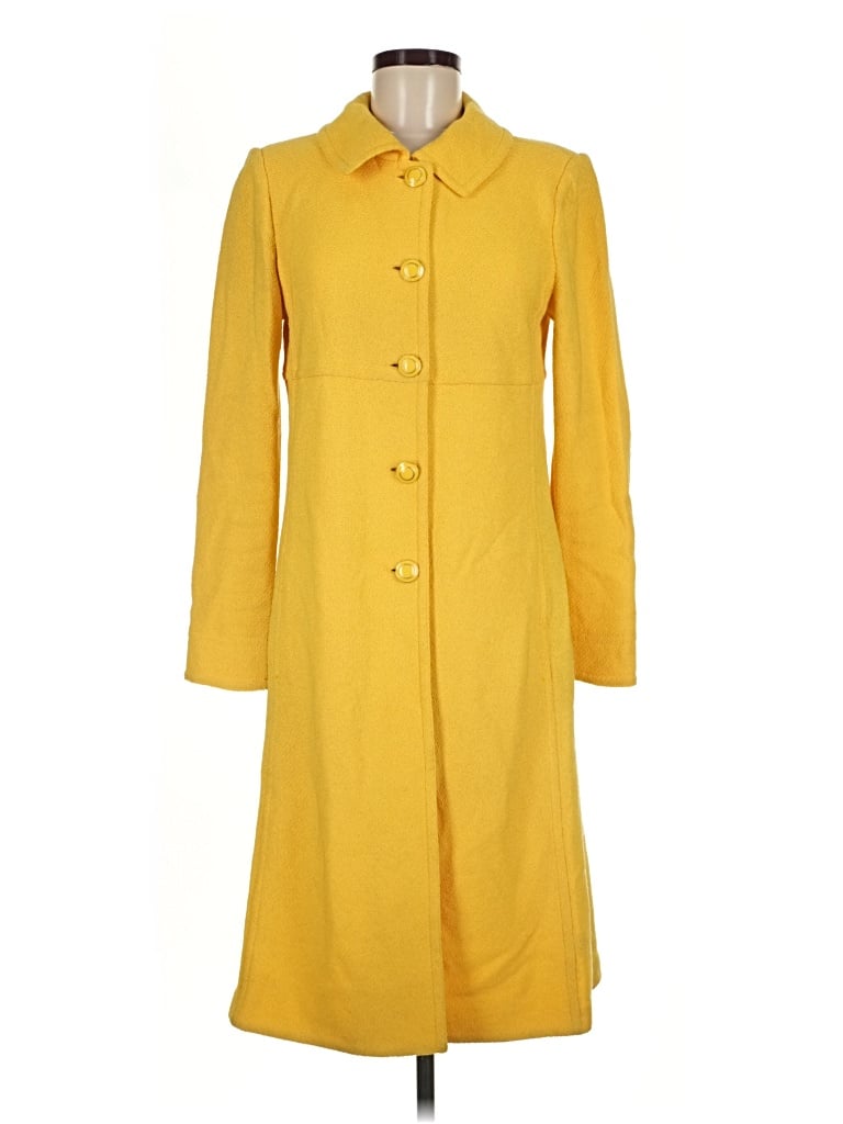 Pre-owned St John Trenchcoat In Yellow