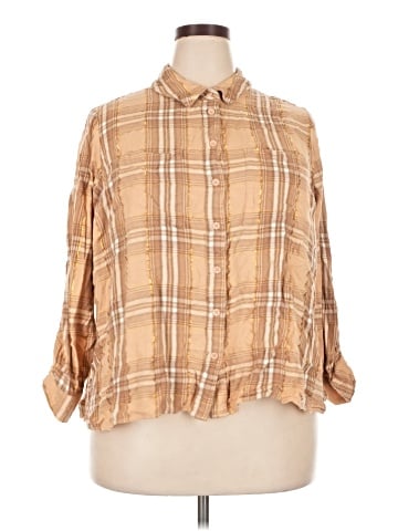 Lane Bryant 3/4 Sleeve Button-Down Shirt (view 1)