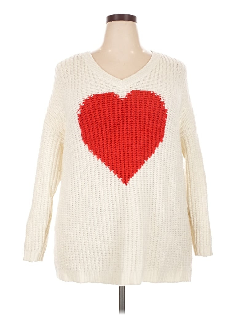 Pre-owned Torrid Pullover Sweater In Ivory