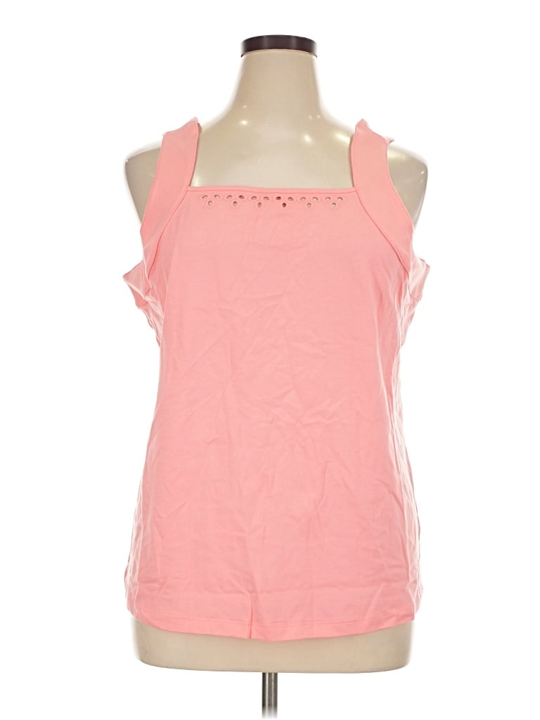 Pre-owned D&co. Sleeveless Top Pink Halter Neckline Tops