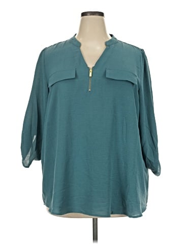 Indigo Rose 3/4 Sleeve Blouse (view 1)