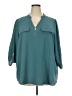 Indigo Rose 100% Polyester Teal 3/4 Sleeve Blouse Size 2X - photo 1