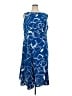 DKNY 100% Polyester Graphic Blue Casual Dress Size 20 - photo 1