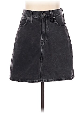 Madewell Rigid Denim High-Waist Straight Mini Skirt in Berridge Wash (view 1)