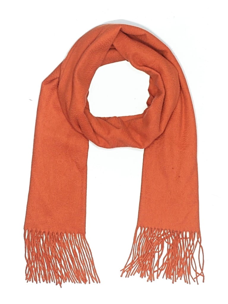 Pre-owned Rani Arabella Cashmere Scarf In Orange