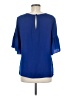 CAbi 100% Polyester Blue Short Sleeve Blouse Size M - photo 2