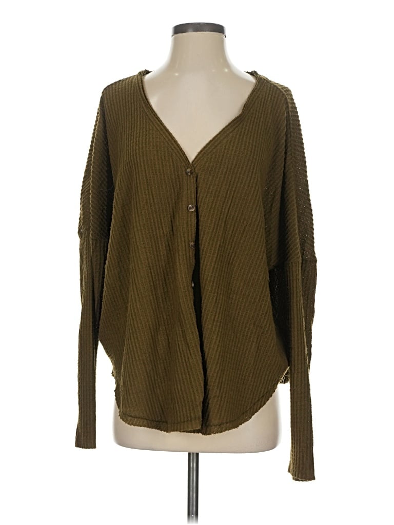 Pre-owned Out From Under Cardigan Sweater In Green