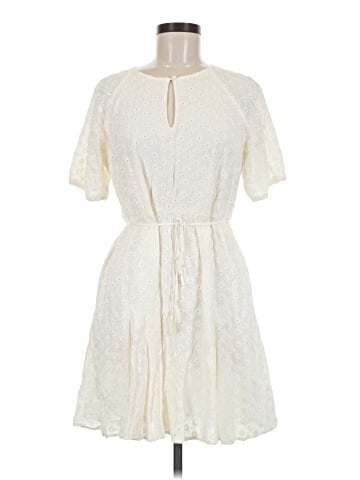 Madewell Eyelet Tassel-Tie Mini Dress (view 1)