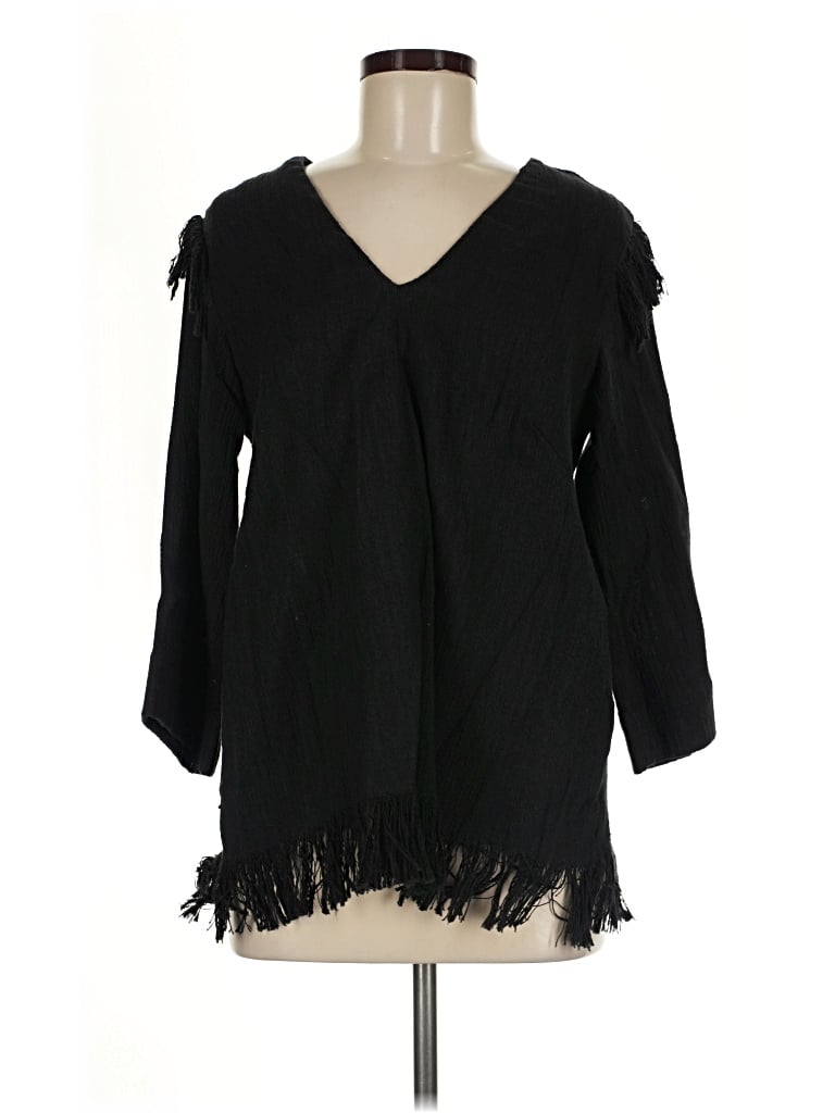 Pre-owned Mirth 3/4 Sleeve Blouse In Black