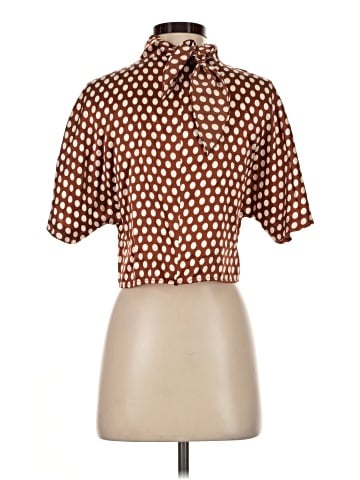 Diane von Furstenberg Short Sleeve Silk Top (view 2)