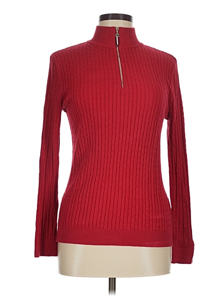 Pre-owned Tommy Hilfiger Turtleneck Sweater In Red