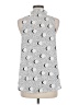 CAbi 100% Polyester Silver Sleeveless Blouse Size M - photo 2