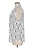 CAbi 100% Polyester Silver Sleeveless Blouse Size M - photo 5
