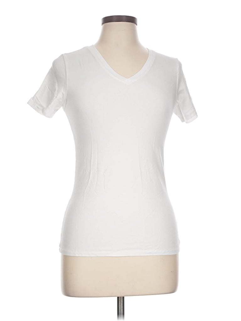Pre-owned Active Basic Short Sleeve T-shirt In White