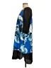 DKNYC 100% Polyester Graphic Blue Cocktail Dress Size 12 - photo 5