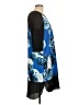 DKNYC 100% Polyester Graphic Blue Cocktail Dress Size 12 - photo 4