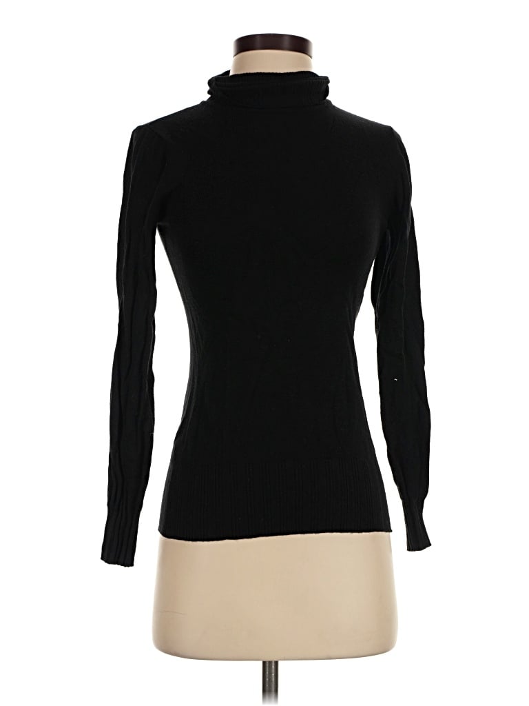 Pre-owned Bcbgmaxazria Turtleneck Sweater In Black