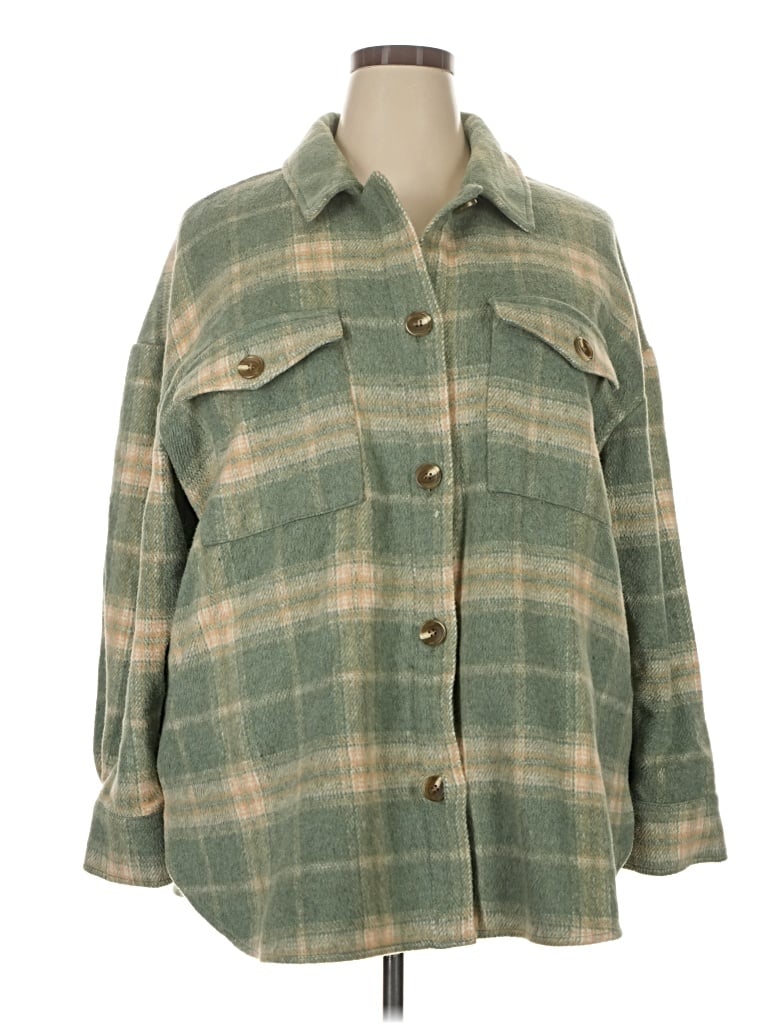 Pre-owned Bp. Coat In Green