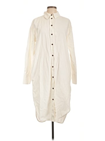 Madewell Corduroy Long-Sleeve Midi Shirtdress (view 1)