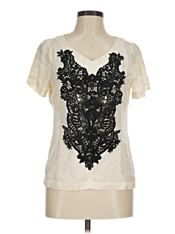 Nanette Lepore Short Sleeve Silk Top (view 1)