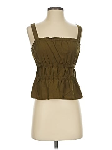 Madewell Poplin Sophia Peplum Tank (view 1)