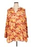 Torrid Orange Long Sleeve Blouse Size 4X Plus (4) - photo 1