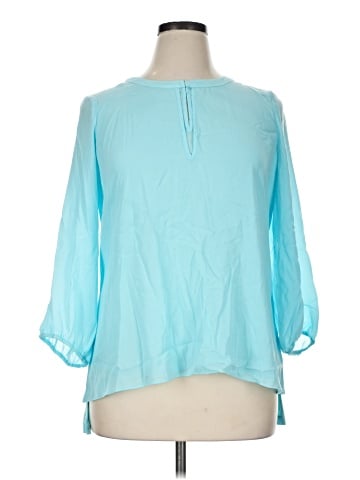 Kaari Blue 3/4 Sleeve Blouse (view 1)
