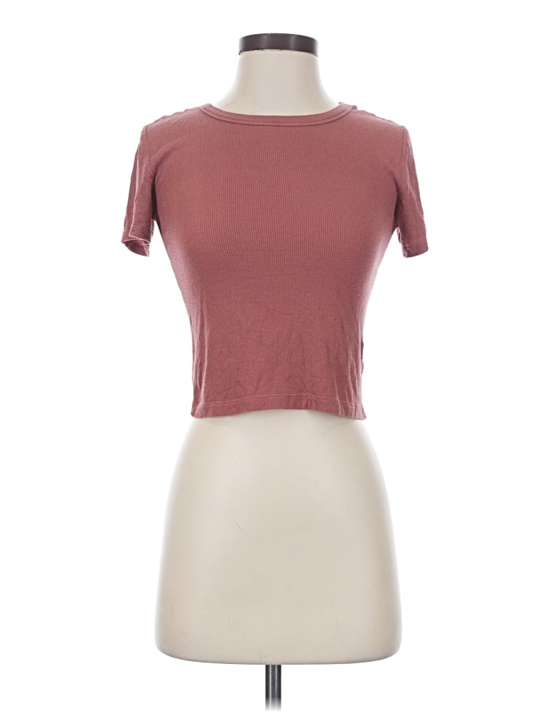 Pre-owned Timing Short Sleeve T-shirt In Burgundy