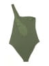 MNG Solid Green One Piece Swimsuit Size L - photo 2