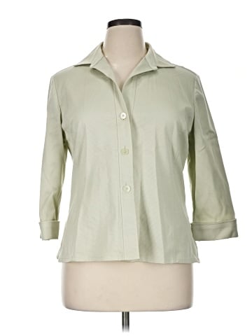 Linda Allard Ellen Tracy 3/4 Sleeve Button-Down Shirt (view 1)