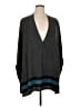 Woman Within Stripes Gray Poncho Size 14 (M) - photo 1