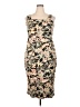 Maurices Floral Tan Cocktail Dress Size XXL - photo 1