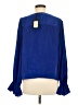 DKNY 100% Polyester Blue Long Sleeve Blouse Size M - photo 2